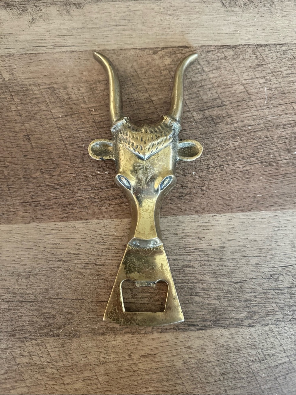 Vintage Brass Bull Head Bottle Opener Taurus Baal Minotaur Occult